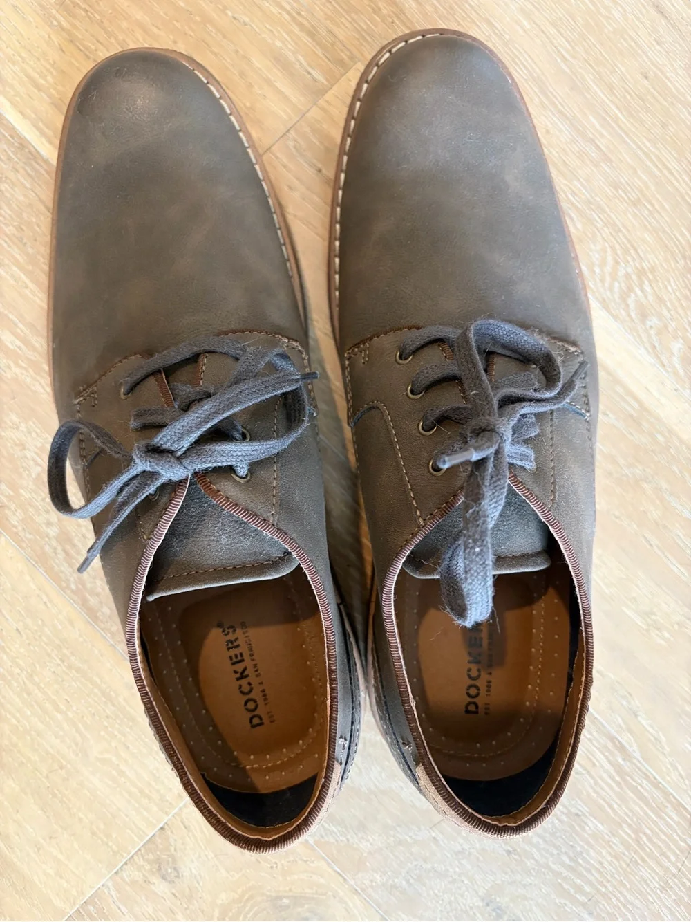 Dockers Bronson Mens Business Casual Lace Up Oxford Shoes - Brown (Size 8.5)